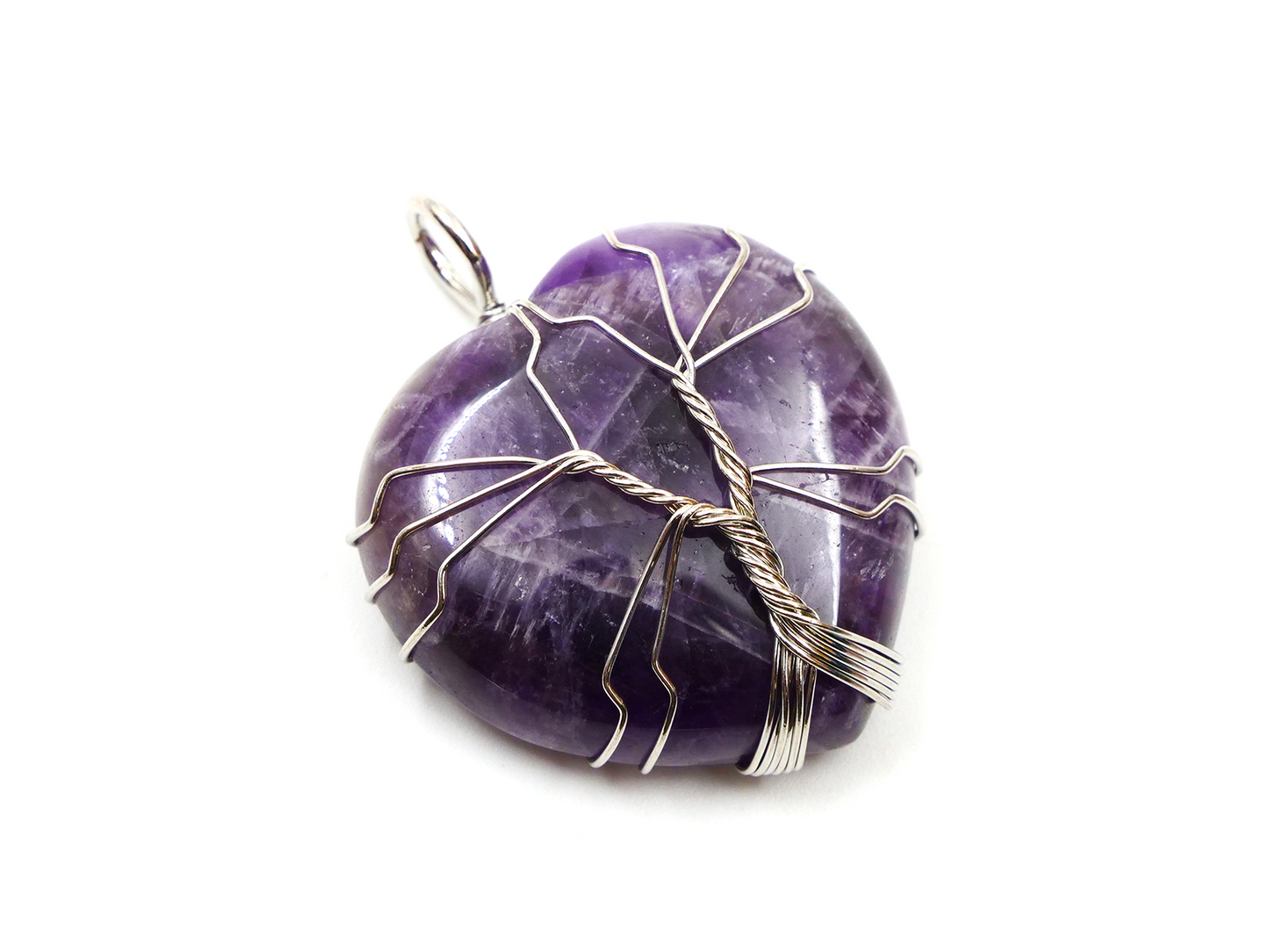 Améthyste - Pendentif coeur