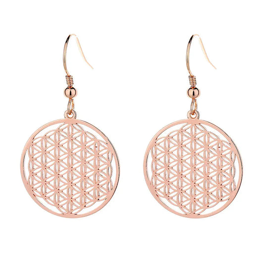 Boucles d'oreilles Fleur de Vie - Argent 925