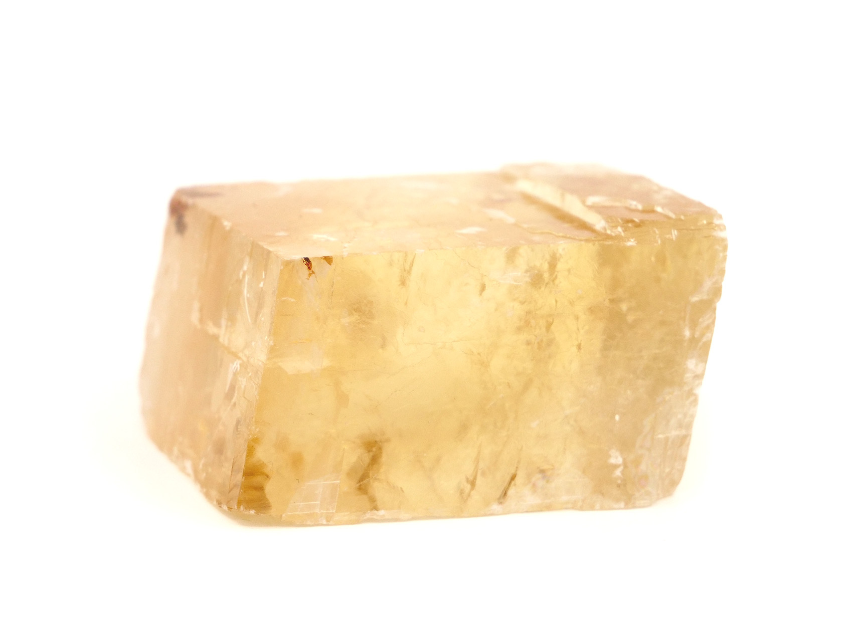 Cristal de calcite jaune