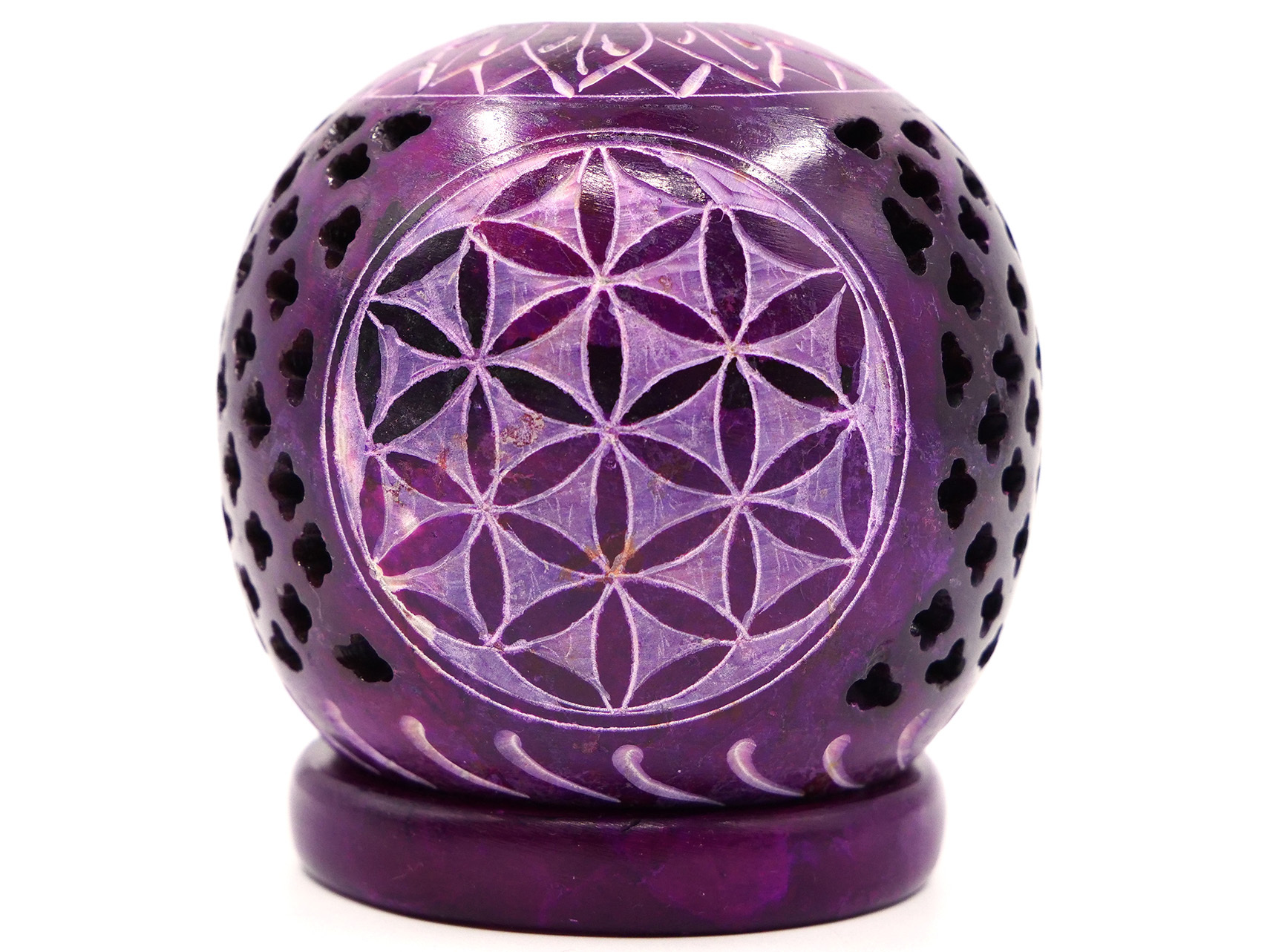 Photophore fleur de vie - lila