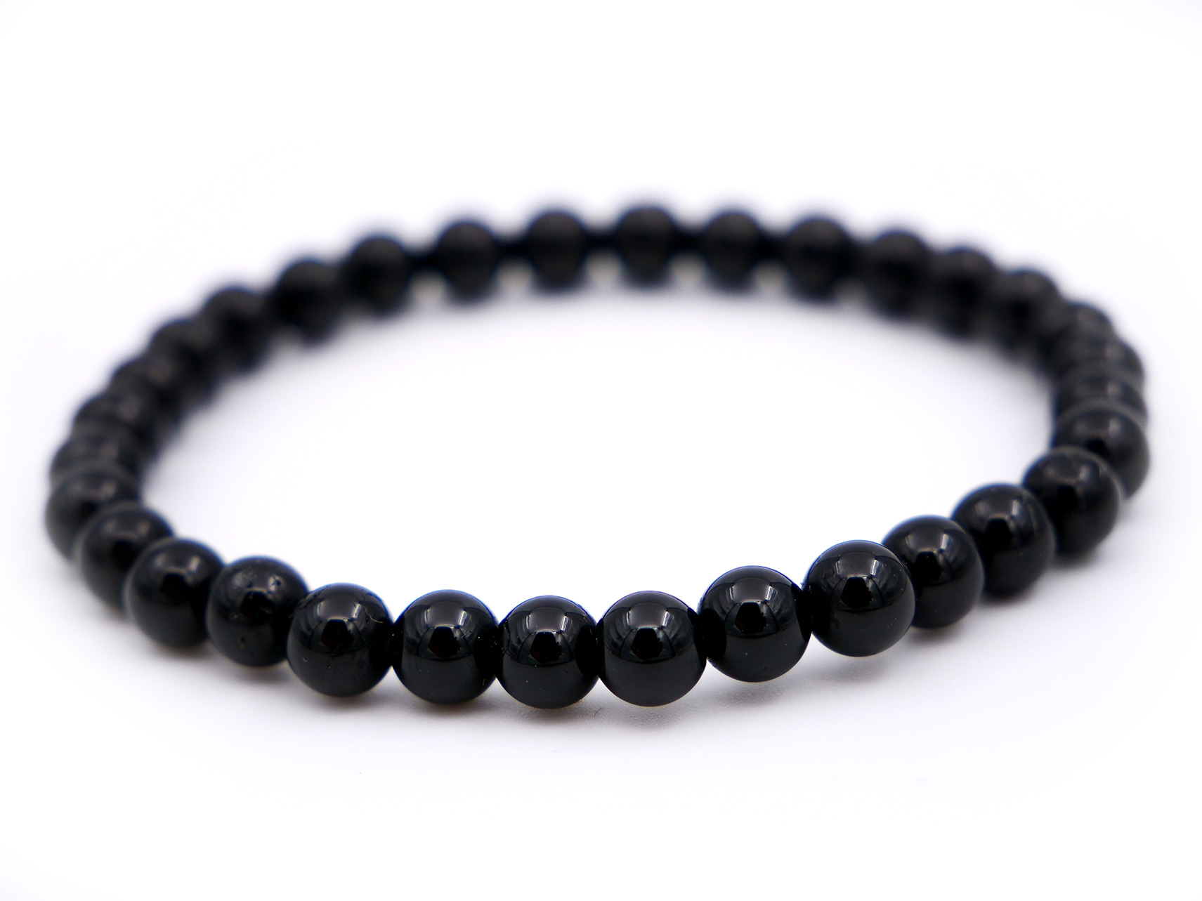 Bracelet en tourmaline noire - 6mm