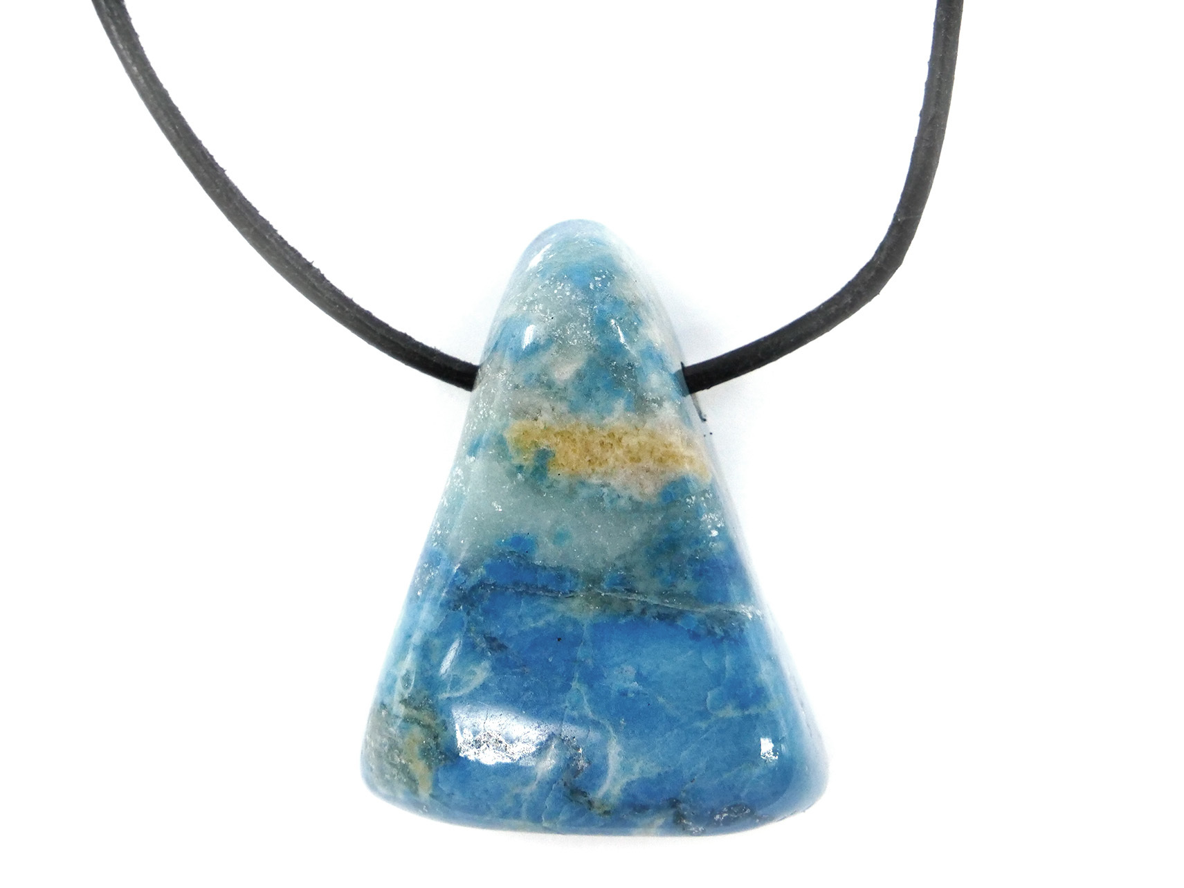 Lazulite suisse - Pendentif pierre percée