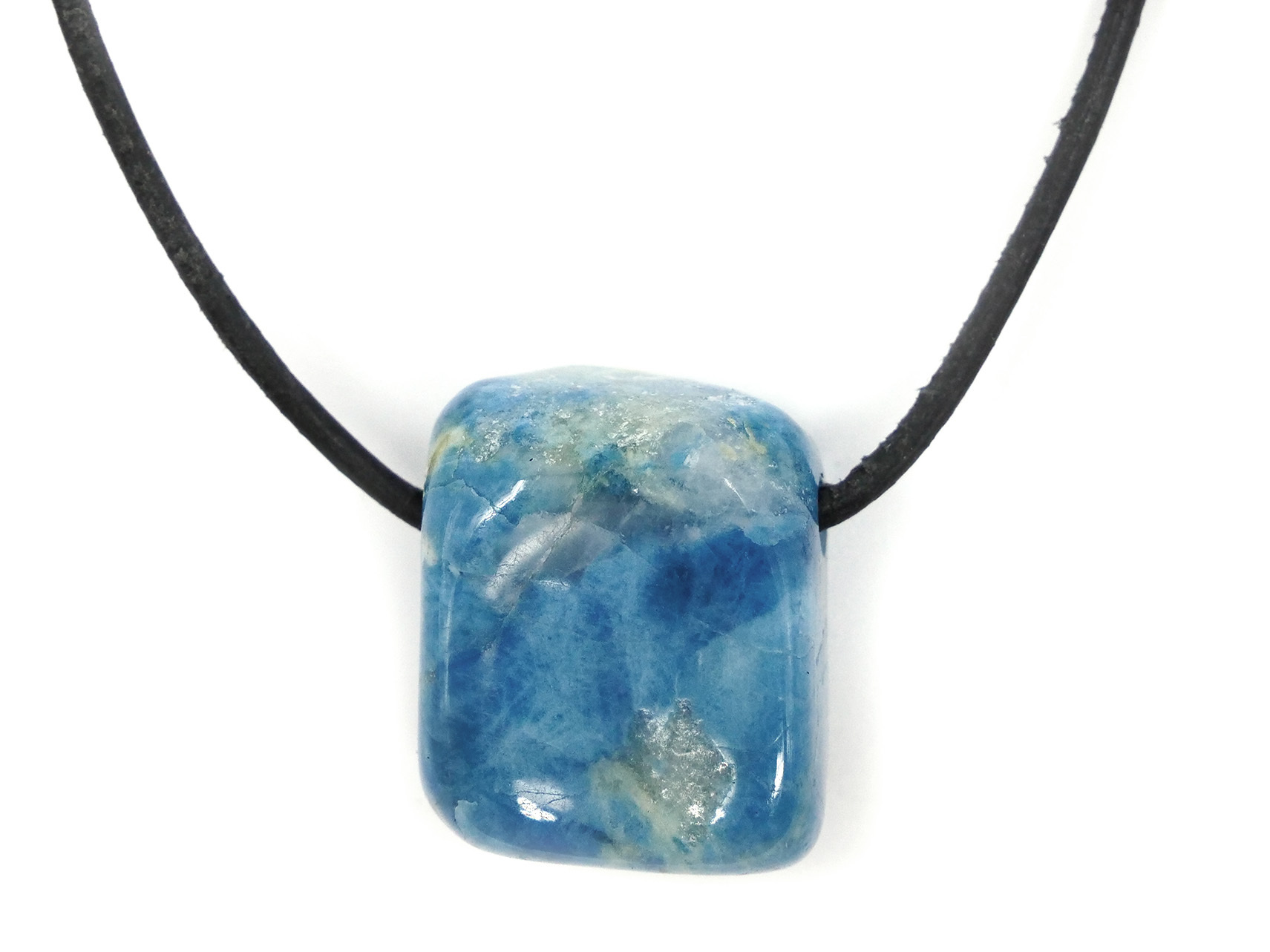 Lazulite suisse - Pendentif pierre percée