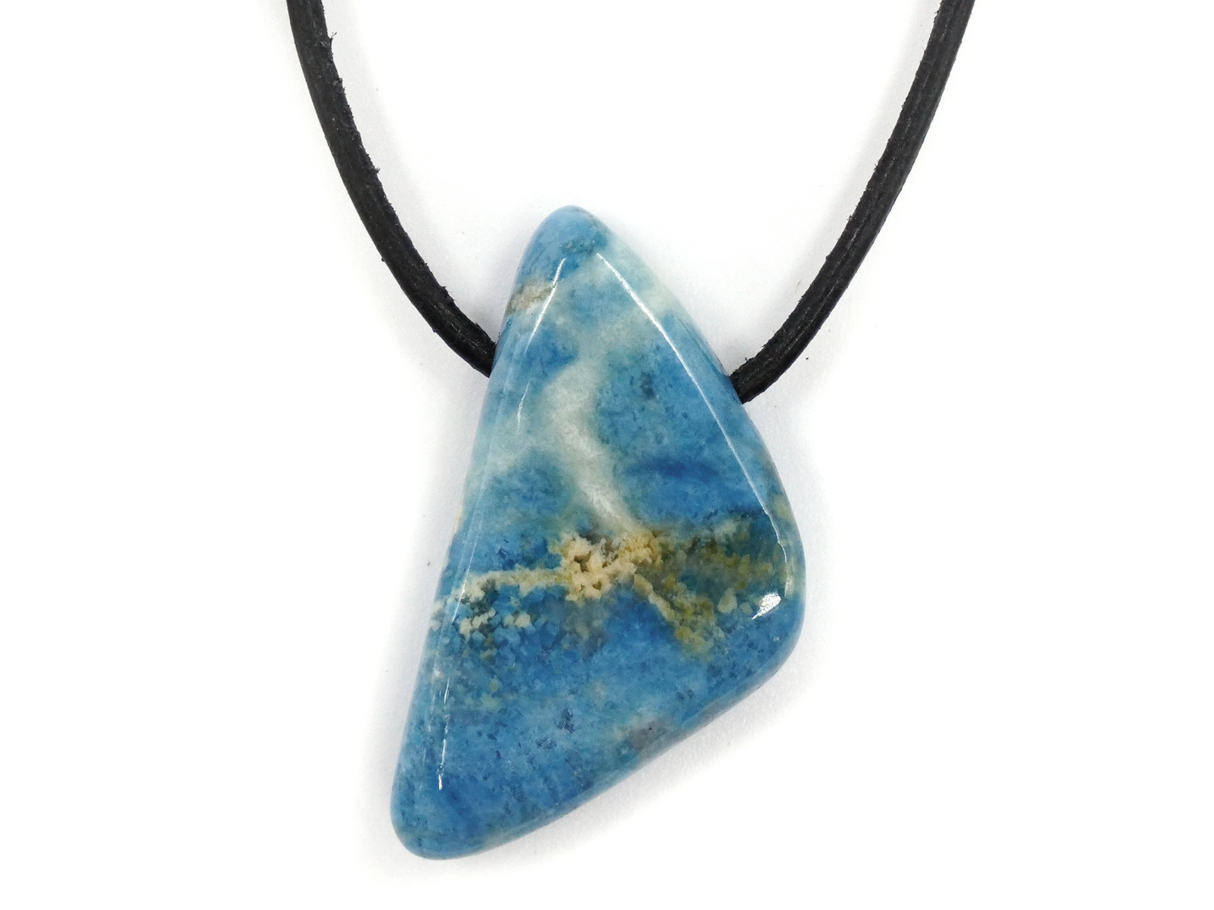 Lazulite suisse - Pendentif pierre percée