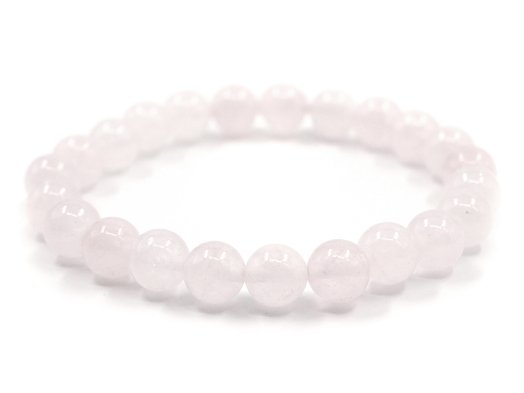 Bracelet en quartz rose - 8mm