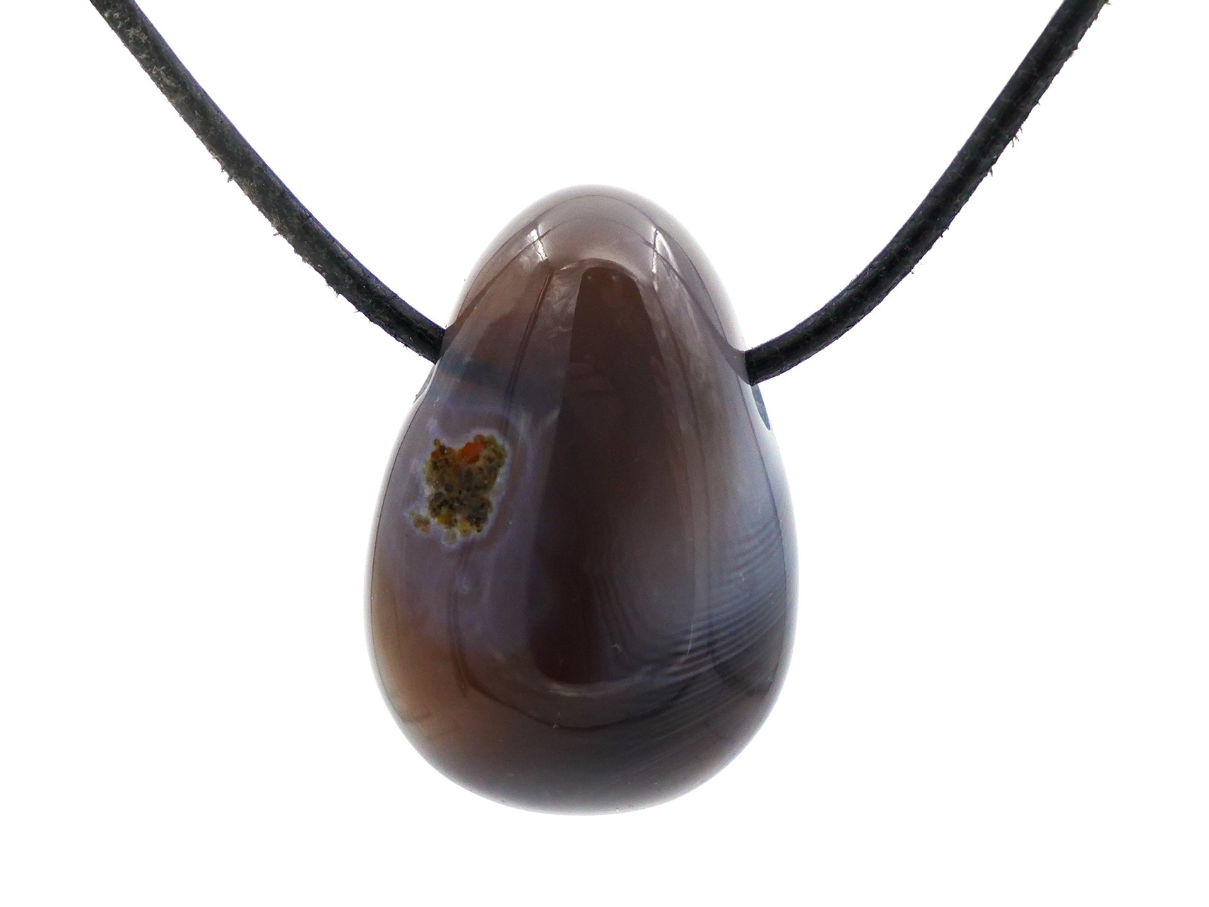 Agate du Botswana - Pendentif pierre percée