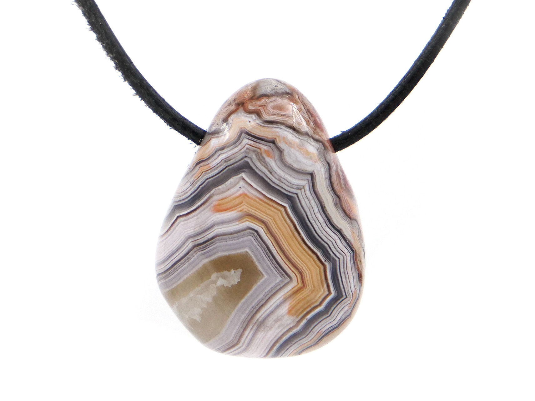 Agate Crazy-lace - Pendentif pierre percée