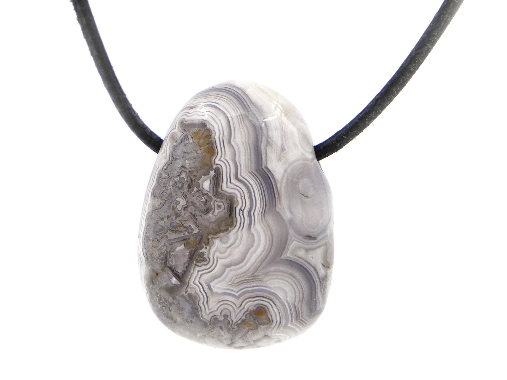 Agate Crazy-lace - Pendentif pierre percée