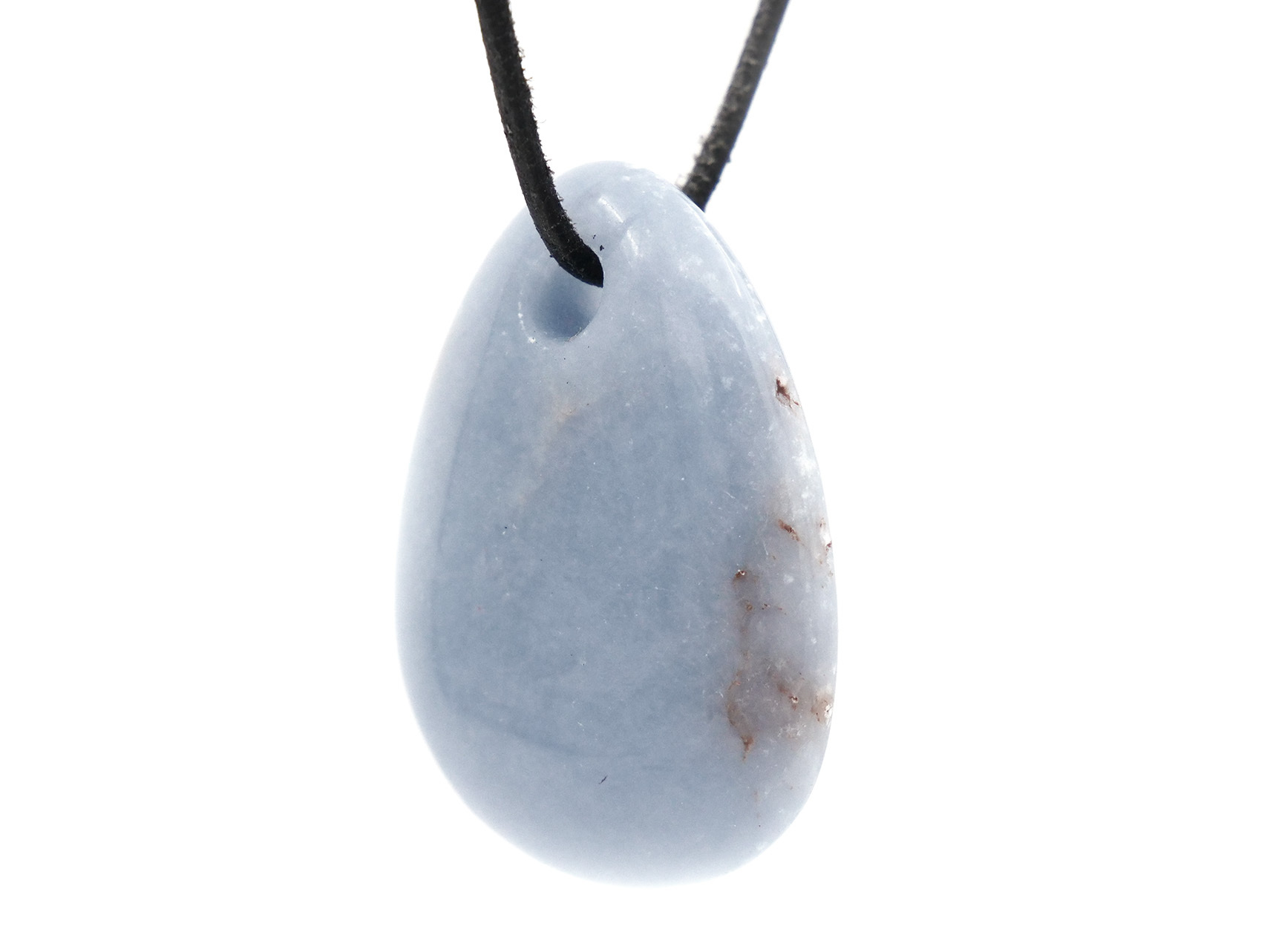 Angélite (anhydrite bleue) - Pendentif pierre percée
