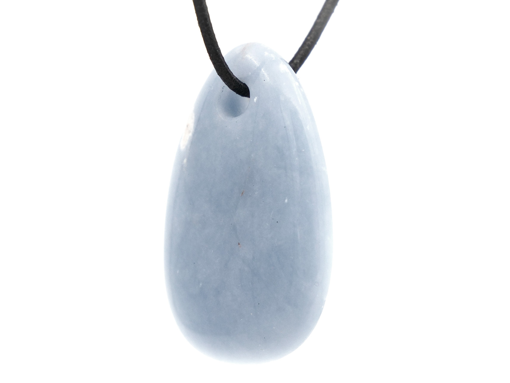 Angélite (anhydrite bleue) - Pendentif pierre percée