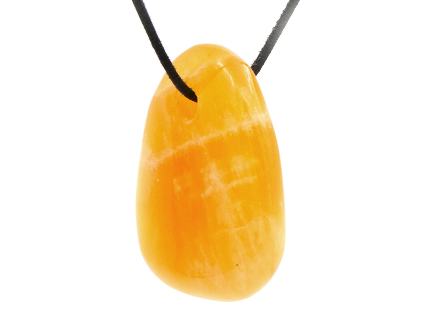 Calcite orange - Pendentif pierre percée