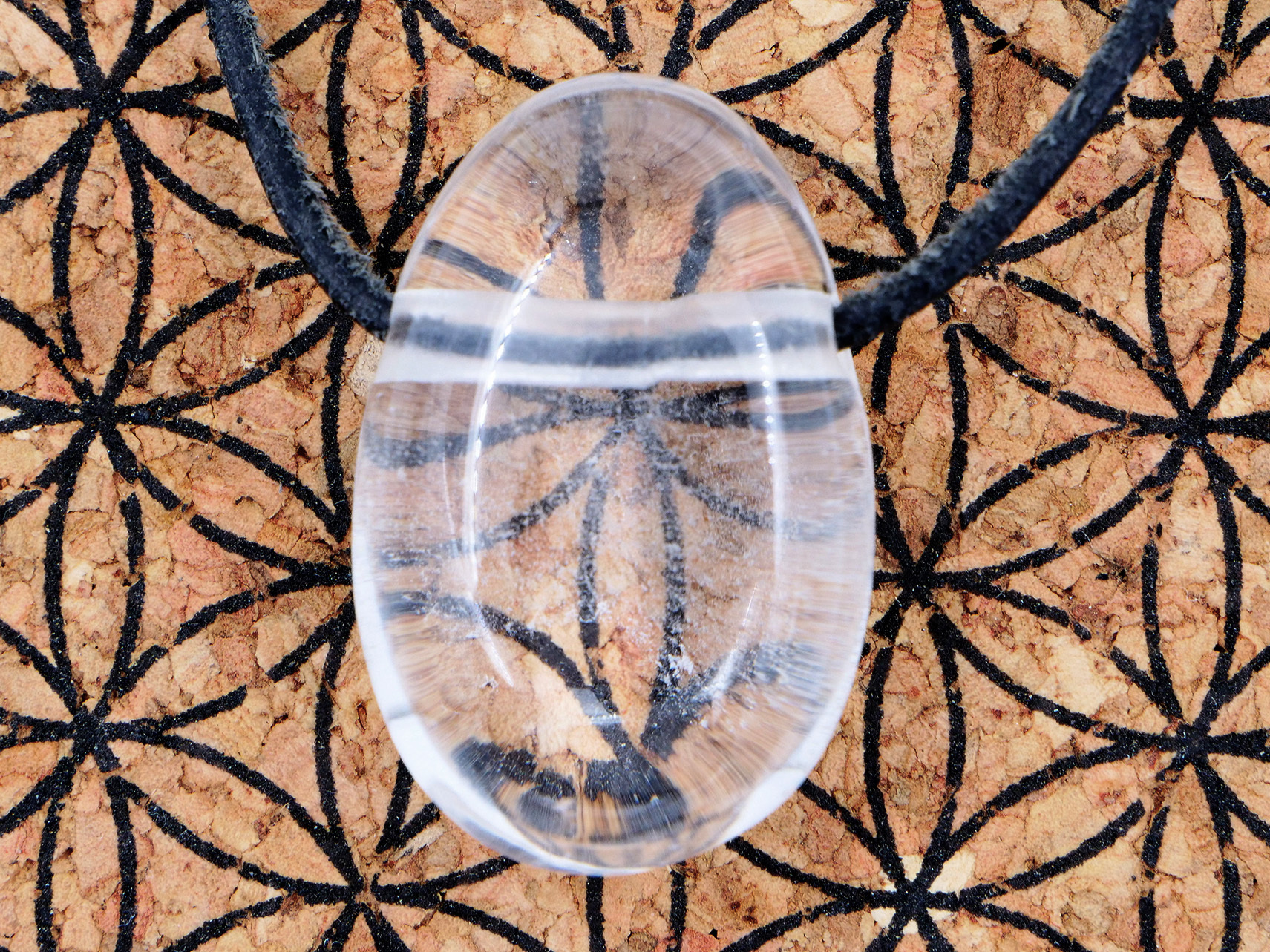 Cristal de roche (quartz) - Pendentif pierre percée
