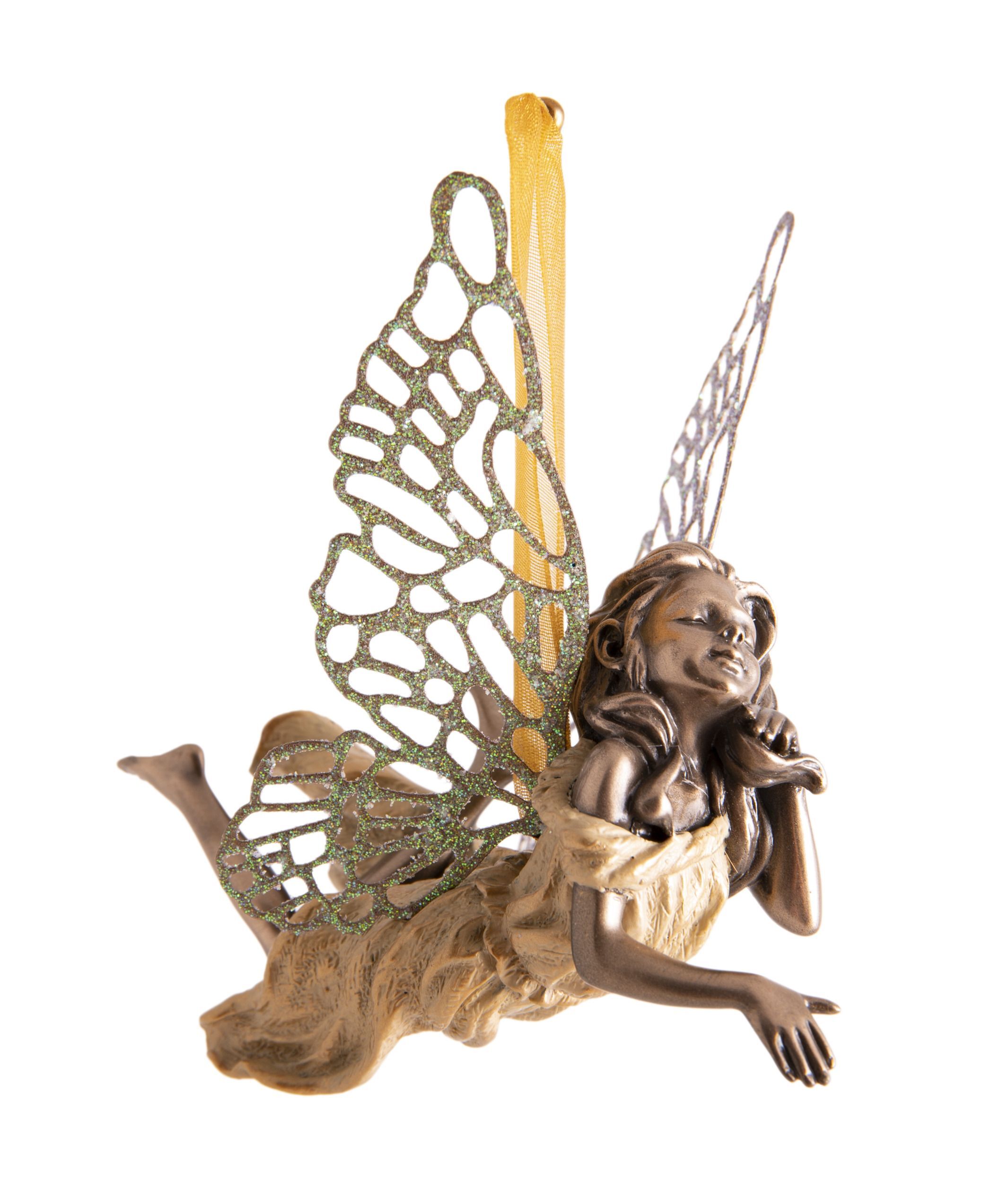 Statuette Fée Cécilia avec ruban doré