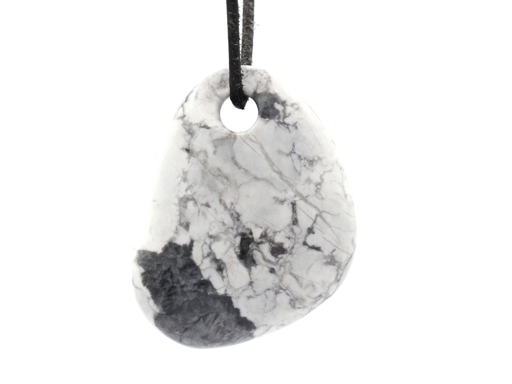 Magnésite - Pendentif pierre percée