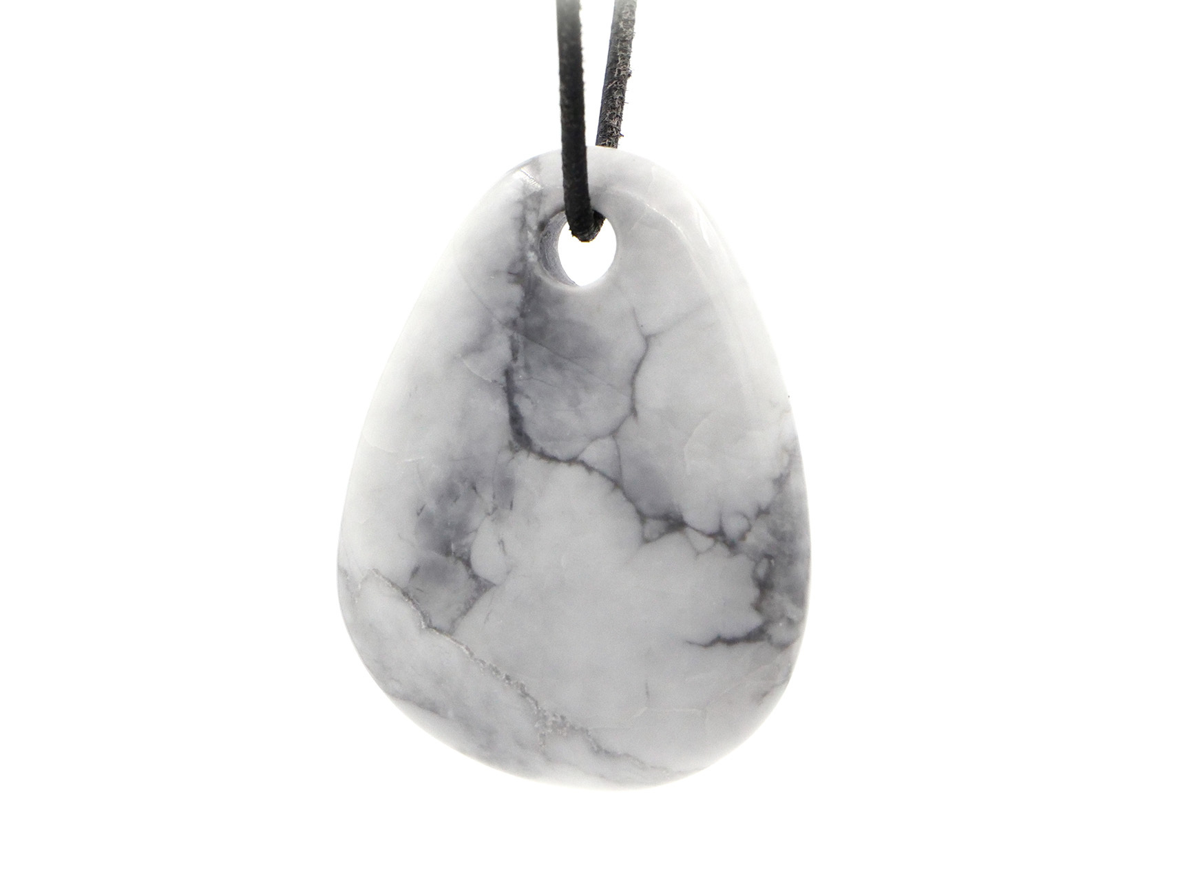 Magnésite - Pendentif pierre percée