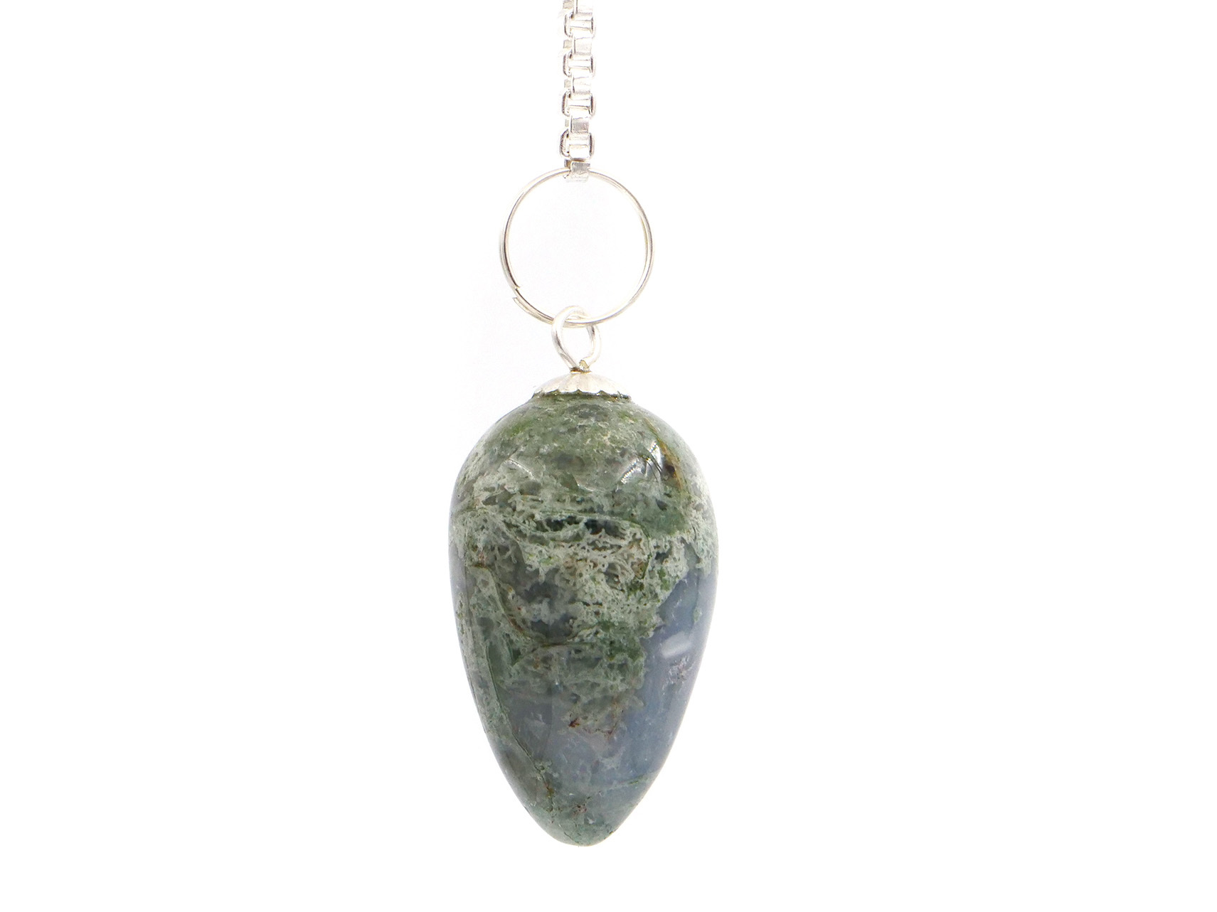 Agate mousse - Pendule en pierre fine