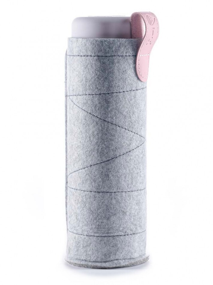 VitaJuwel Manchon en feutre pour bouteilles gris clair