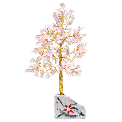 Quartz rose - Arbre à gemme 160 pierres