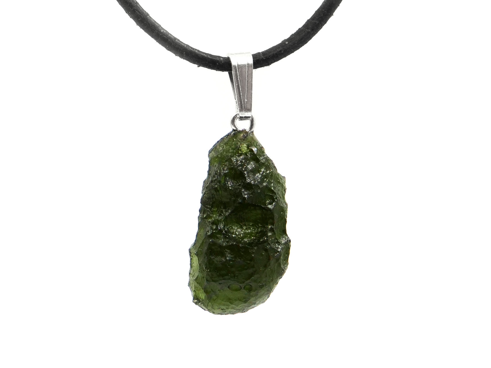 Moldavite - Pendentif argent 925