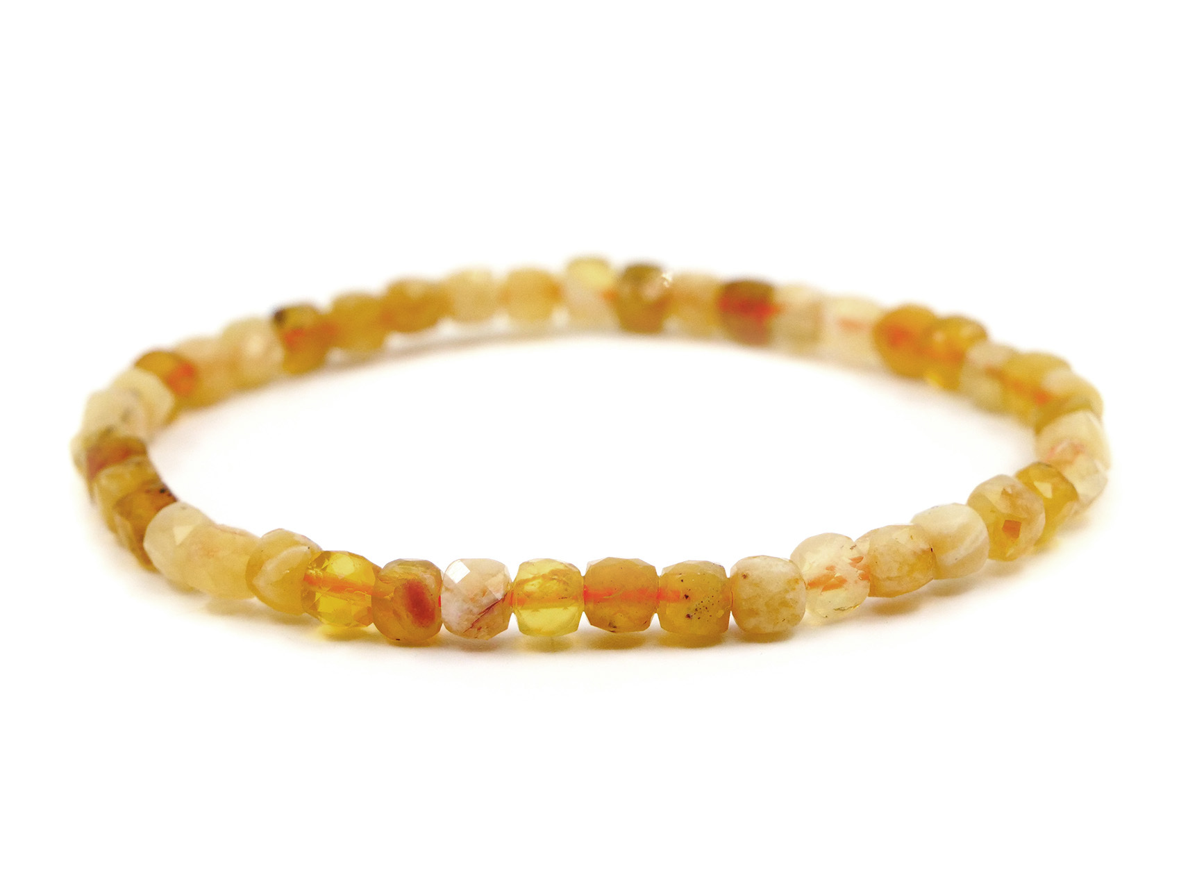Bracelet en opale miel - 6mm facetté
