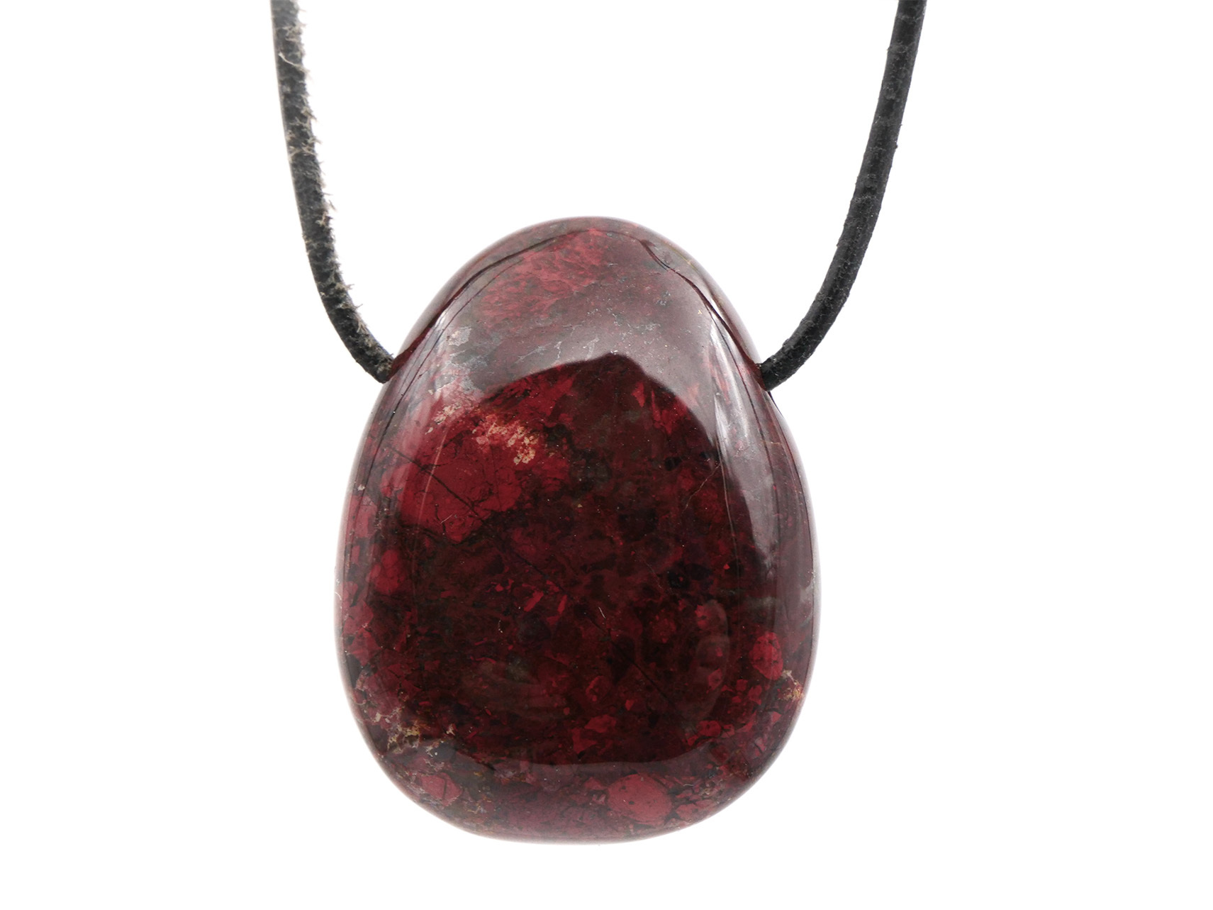 Jaspe brèche - Pendentif pierre percée