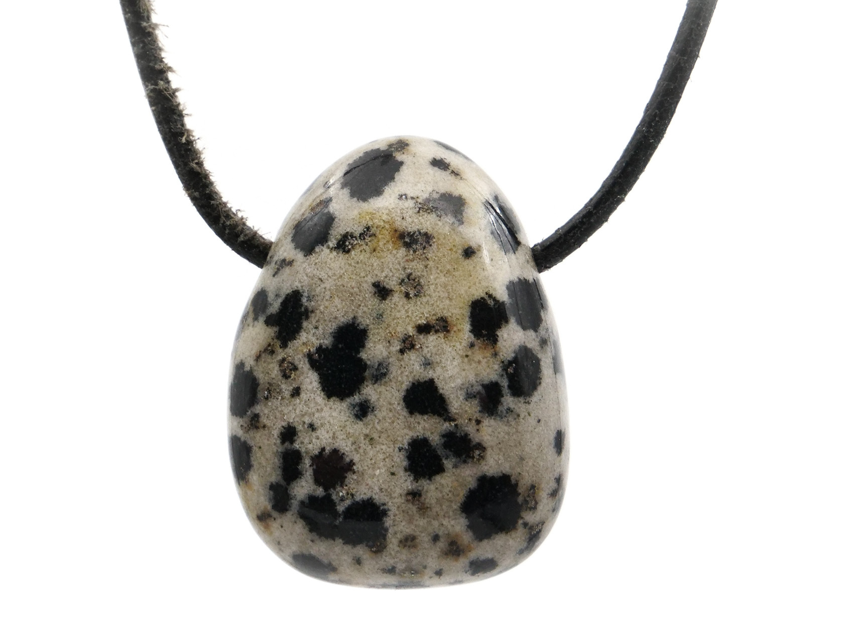 Jaspe dalmatien (aplite / porphyrite) - Pendentif pierre percée
