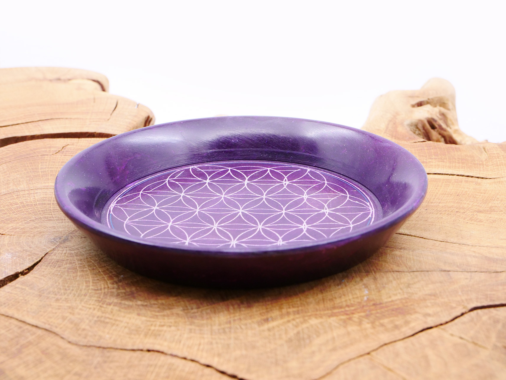 Dessous de bouteille fleur de vie - Violet