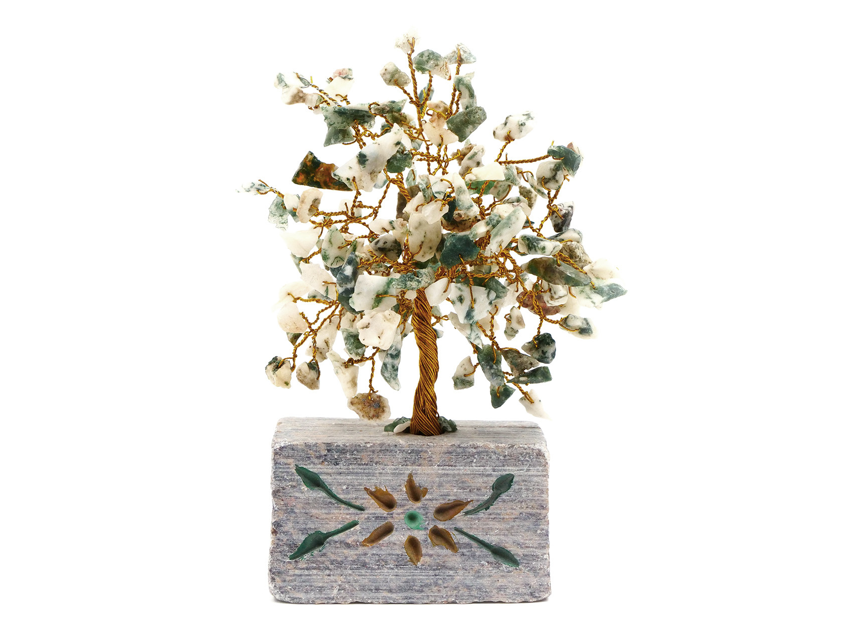 Agate mousse - Arbre à gemme 160 pierres